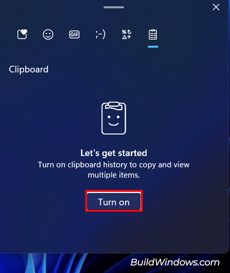 Enable clipboard using shortcut key
