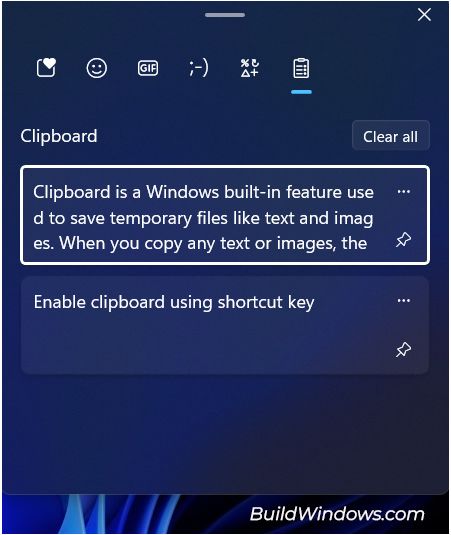 Open Clipboard using shortcut keys