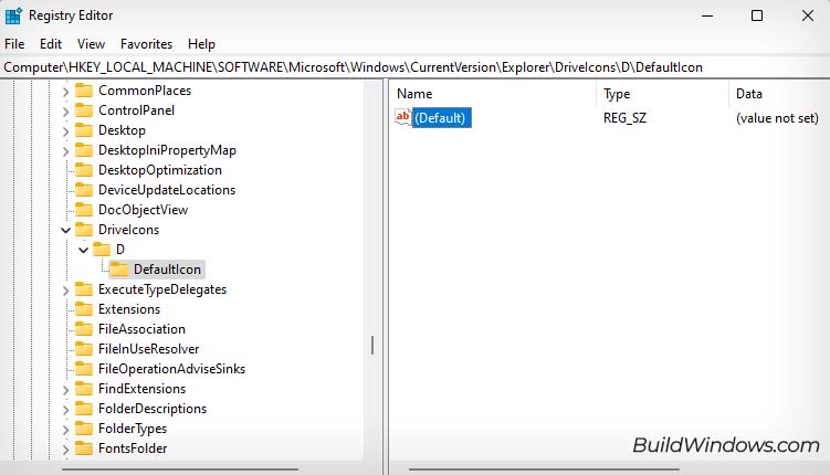 default entry in defaulticons key