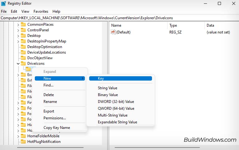 registry new key in d key